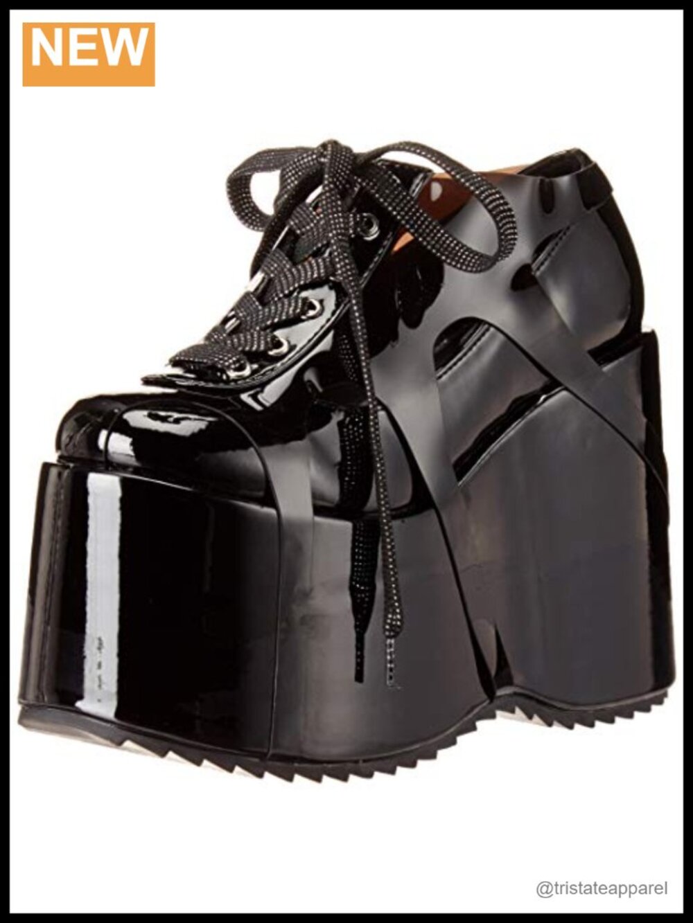 Platform Pump Heel Closed Toe Lace Up Party Club Shoe